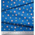 thumbnail image 2 of Soimoi Blue polyester Crepe Fabric Crystals Floral Printed Craft Fabric by the Yard 52 Inch Wide, 2 of 5