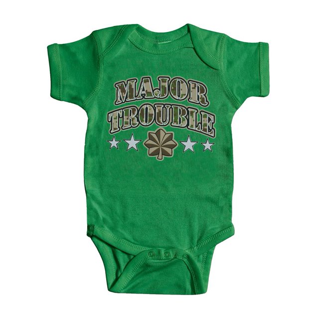 Toddlers Major Trouble Bodysuit - Green - 24 Months