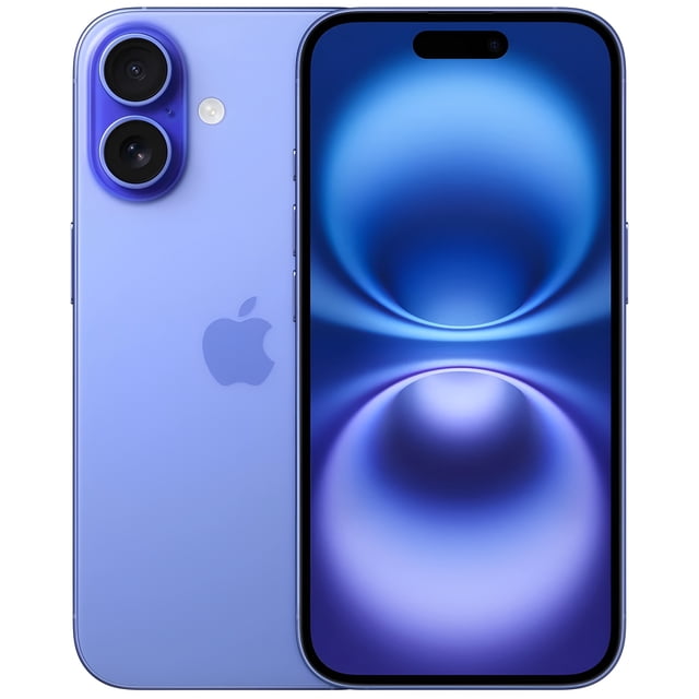 Refurbished Apple iPhone 16 - 256GB – Ultramarine – 48MP Dual Rear & 12MP Front Camera - Fully Unlocked Smartphone - Excellent Condition