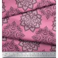 thumbnail image 3 of Soimoi polyester Crepe Fabric Floral Mandala Printed Fabric 1 Yard 42 Inch Wide, 3 of 3