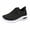 Black, variant on Women's Slip on Walking Shoes Comfortable Non Slip Mesh Casual Running Sneakers Lace Up Platform Footwear with Arch Support Gray Size 7.5