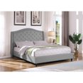 thumbnail image 2 of Best Master Furniture YY131 Grey EK Bed Myrick Lit Plateforme Très Grand Rembourré Capitonné, Gris, 2 of 3