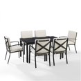 thumbnail image 3 of Afuera Living 7-Piece Metal/Polyester Outdoor Dining Set in Oatmeal/Bronze, 3 of 17