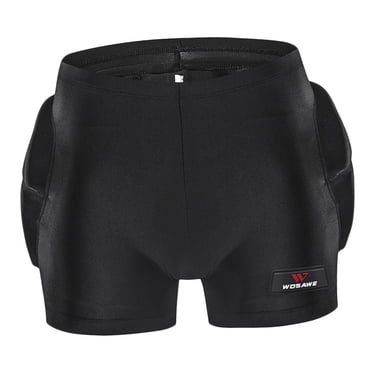 Almencla Shorts Rembourrés de Sport Protecteur de Hanches Adolescents Ski Planche à Neige Pantalons Protecteurs Noir Noir m