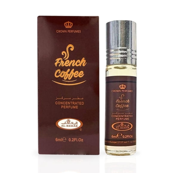 Al-Rehab French Coffee Premium Arabian Perfume Oils for Women 6ML (0.2OZ) - Long Lasting Concentrated Perfume Oil with Rich Alluring Women's Fragrance - Ideal For Daily Wear Or Special Occasions