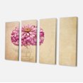 thumbnail image 2 of Pink Flower in Vase Watercolor - Floral Canvas Art Print, 2 of 3