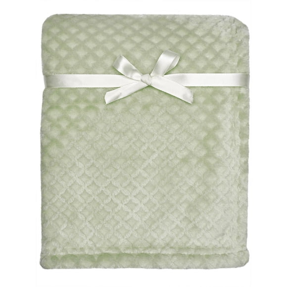 Modern Moments by Gerber - Herringbone Plush Blanket in Sage
