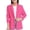 Hot Pink, variant on Girls Long Sleeve Notched Lapel Collar Open Front Casual Suit Jacket With Inner Pocket For Kids Stylish Outerwear