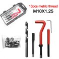 thumbnail image 3 of 15PCS Helicoil Thread Repair Kit M10x1.0/1.25/1.5 w/ 10 Wire Thread Inserts(M10X1.25), 3 of 9