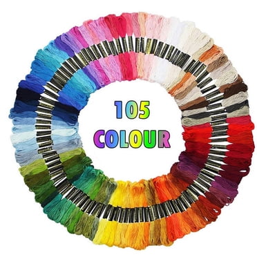 EGNMCR Color Embroidery Stitch Threads Bracelets Crafts Floss 55pc 105pc Embroidery thread