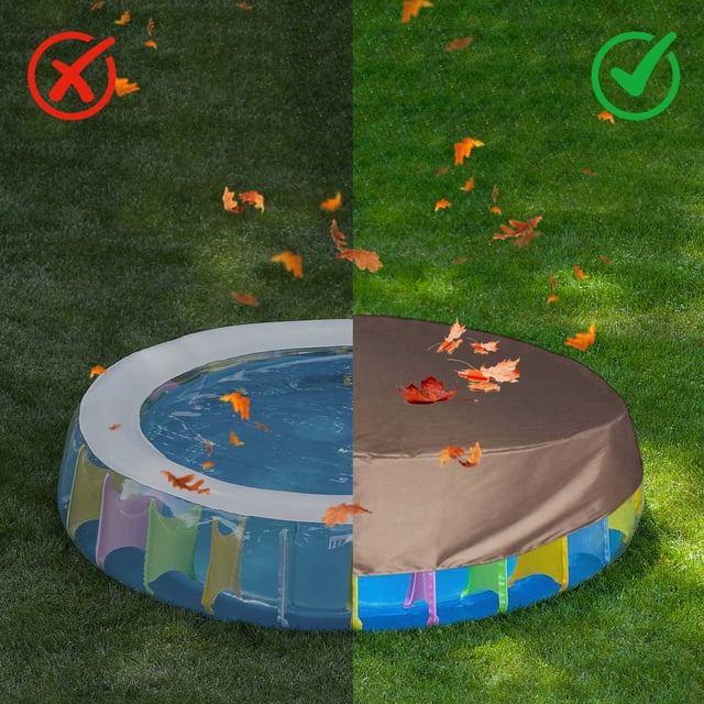 Housse Ronde d'Extérieur pour Piscine, Protection Solaire, Accessoire de Remplacement pour Spa, Pliable, Imperméable, Jardin, Été, au Sol