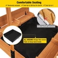 thumbnail image 4 of Aivituvin Outdoor Sandbox with UV-Resistant Canopy, Sand Box with 2 Foldable Seats, 47"x47" Length, 4 of 11