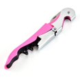 thumbnail image 1 of Two-Step Corkscrew Wine Opener with Built-In Foil Cutter and Bottle Opener- Pink, 1 of 4