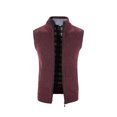 thumbnail image 4 of Leutsin 2021 Automne et Hiver Plus Veste en Molleton Chandail pour Homme Col Montant Cardigan, 4 of 4