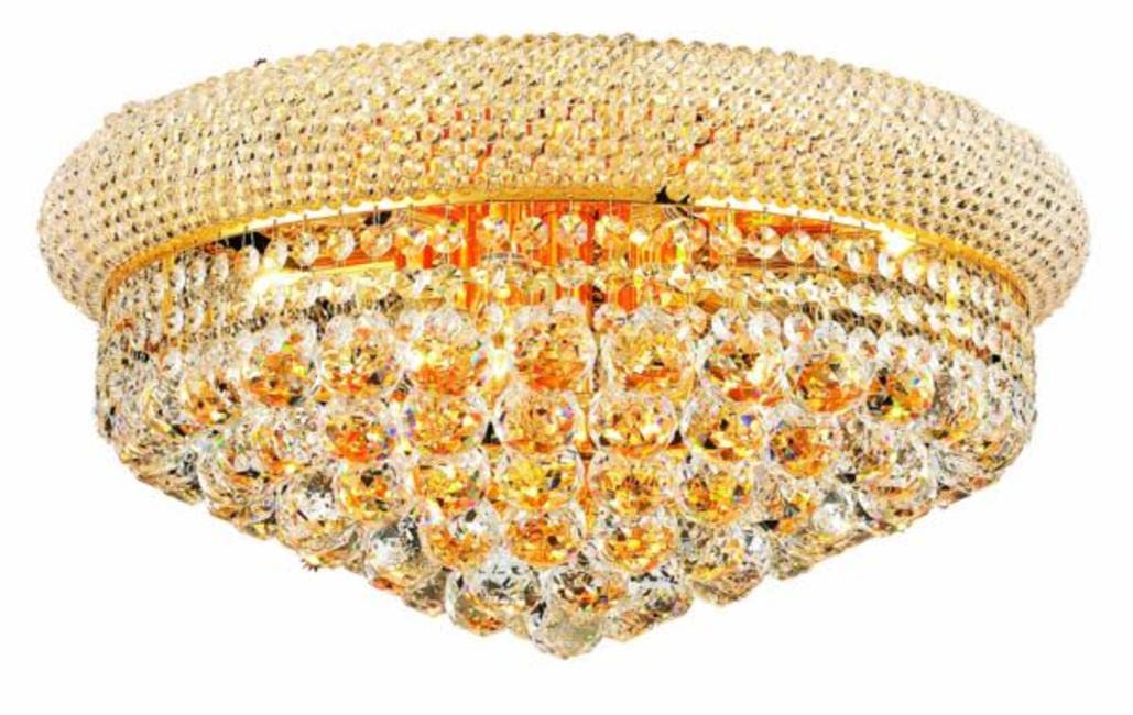 Elegant Lighting Primo 20" 10 Light Royal Crystal Flush Mount