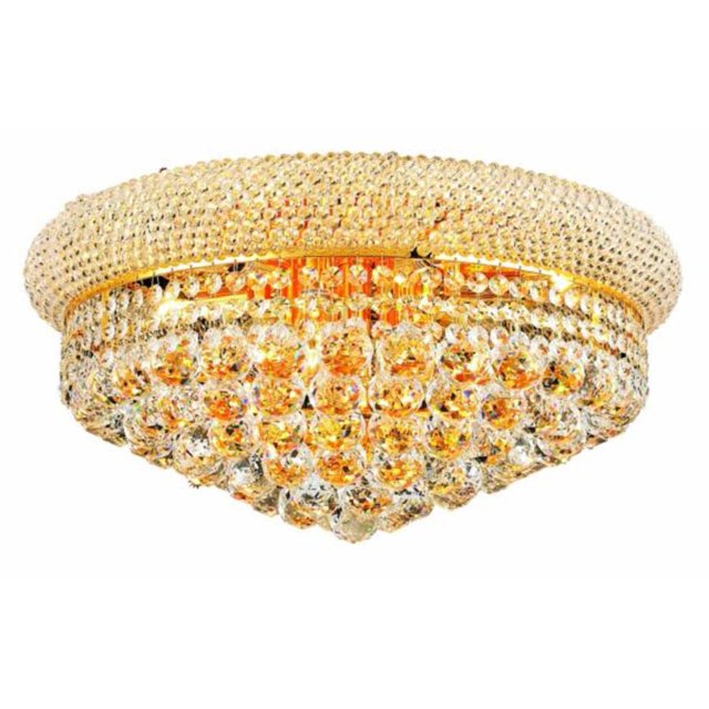 Elegant Lighting Primo 20" 10 Light Royal Crystal Flush Mount