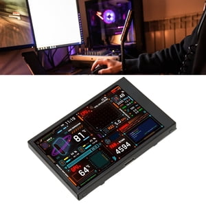 PC CPU Moniteur de données, Ordinateur Temp Monitor Dual USB C 3.5 Inch pour bureau