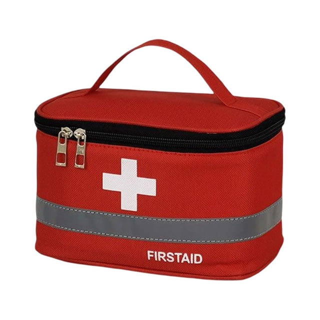maskred First Aid Kit Bag Lightweight Waterproof Large Capacity Bags Oxford Cloth Medical Box Camping Kitchen Red Medium 1Set