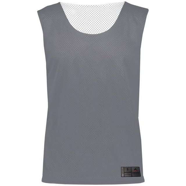 ASI 9717.R04.L Adult Mesh Reversible Pinnie Top, Graphite & White - Large