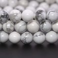 thumbnail image 2 of Bracelet Extensible en Perles Rondes de 6 mm en Howlite Naturelle, 6,5 Po, 2 of 2