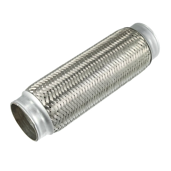 Unique Bargains 2.5'x8.15'x10' Véhicule d'Échappement Flexible Tuyau Universel d'Échappement Joint en Acier Inoxydable Ton Argent