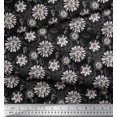 thumbnail image 2 of Soimoi Moss Georgette Fabric Artistic Floral Printed Fabric 1 Yard 42 Inch Wide, 2 of 3