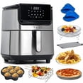 thumbnail image 1 of Yedi Evolution Air Fryer, 68 Quart, Stainless Steel, ceramic cooking Basket, with Deluxe Accessory Kit and Recipe Book, 1 of 1