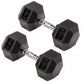 thumbnail image 1 of Signature Fitness Hex Dumbbells Strength Training Workout Equipment Set, 50 lbs, 1 of 4