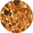 thumbnail image 1 of Ahgly Tapis Rond Lavable en Machine Intérieur Transitionnel Rouge Tomate, 3 Pieds Rond, 1 of 7