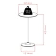 thumbnail image 4 of Table de pub ronde Spectrum de 24 po, noir et chrome, 4 of 4