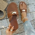 thumbnail image 2 of GPOECD Sandales pour Femmes Mode Pantoufles à Enfiler Sandales à Enfiler en Maille Respirante Chaussures Décontractées Confortables avec Bride Ajustable Pantoufles d'Été pour Femmes Brun,36, 2 of 7