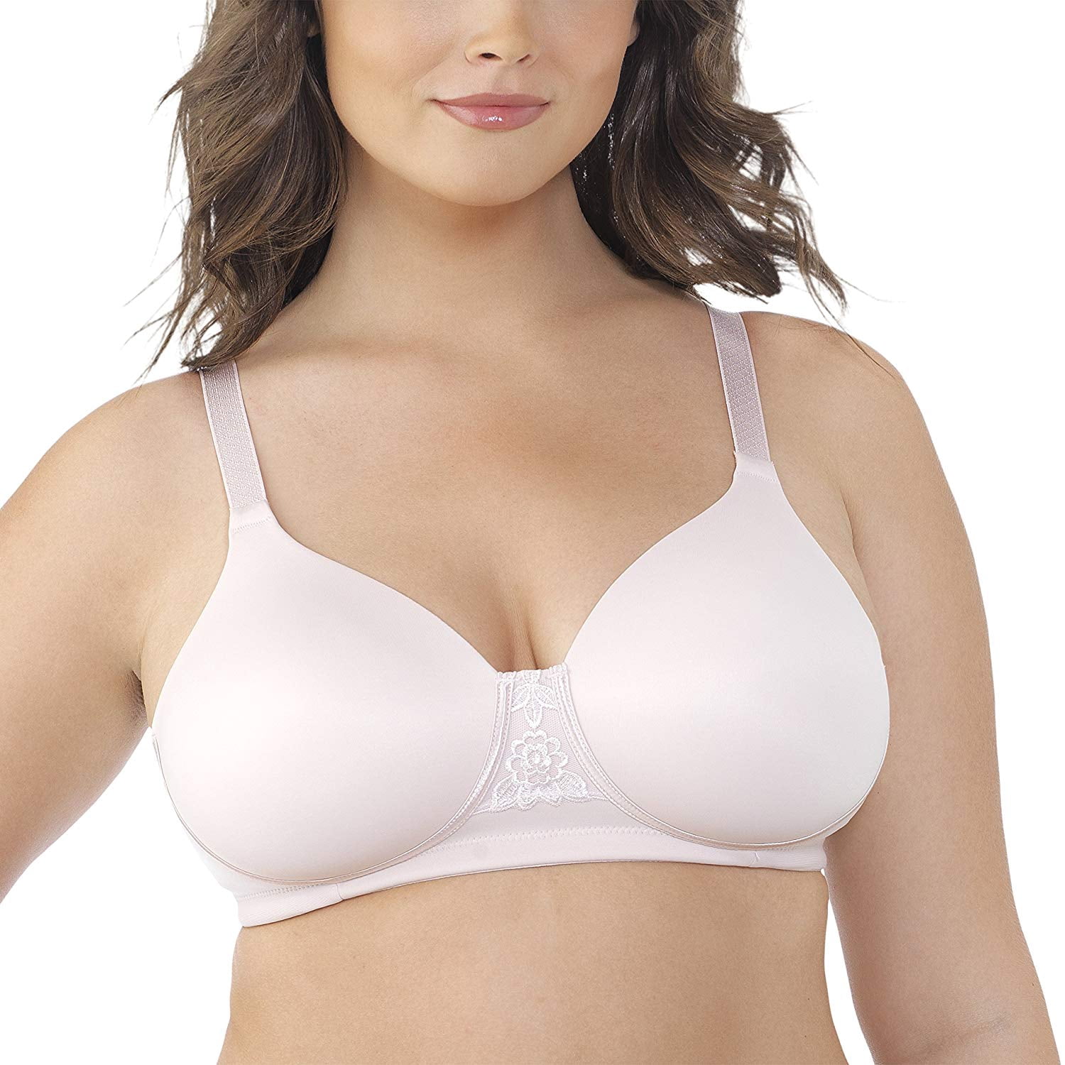 Vanity Fair Womens Beauty Back Full Figure Wirefree Bra, 36D, Sheer Quartz