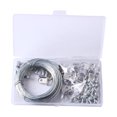 thumbnail image 1 of 131 Pieces Photo Frame Hook Set Large Bearing Capacity Rustproof Large Bearing Capacity D Ring Hooks Kit Stainless Steel Holder No Trace Clock Artwork, 1 of 8