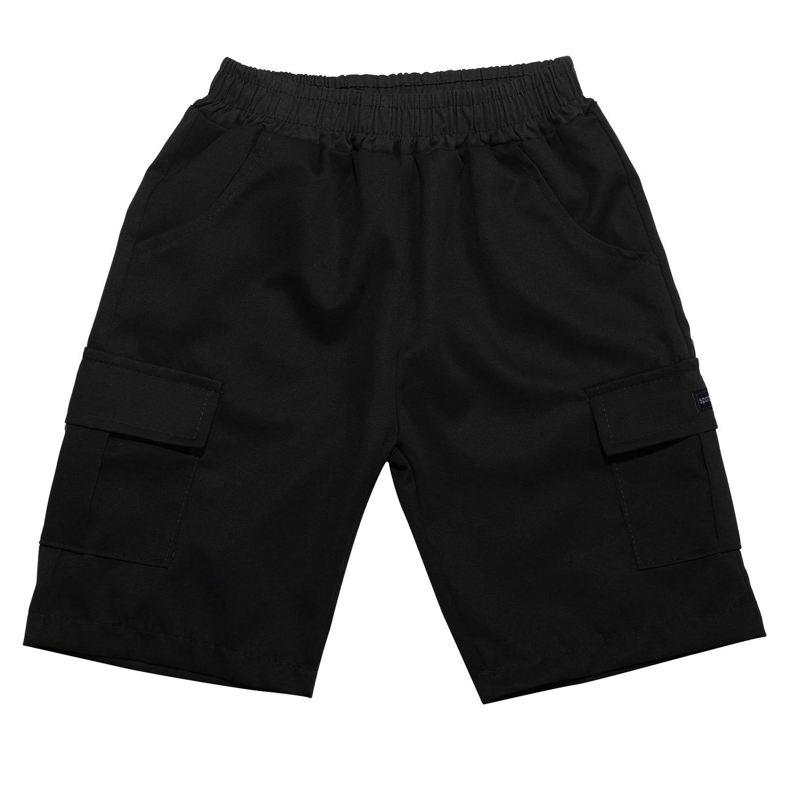 XDZJLR Pantalon Garçon Enfants Cargo Jeunesse Décontracté Ample Extensible Extérieur Bas Cargo Shorts 9-10 Ans