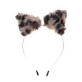 thumbnail image 1 of Bandeau en Peluche Dessin Animé Fête Peluche Oreilles de Chat Cheveux Oreilles Performance Bande pour Cheveux Accessoires pour Cheveux (Imprimé Léopard), 1 of 5