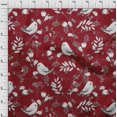 thumbnail image 4 of oneOone Viscose Chiffon Maroon Fabric Rooster Cock Craft Projects Decor Fabric Printed By The Yard 42 Inch Wide, 4 of 4