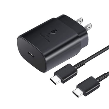 Chargeur 25W Adaptateur d'Alimentation USB Type-C Bloc Chargeur Mural Câble de Chargement pour Samsung S21S20