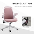 thumbnail image 4 of Vinsetto Office Chair Breathable Rocker with Liftable Armrest Office Pink, 4 of 10