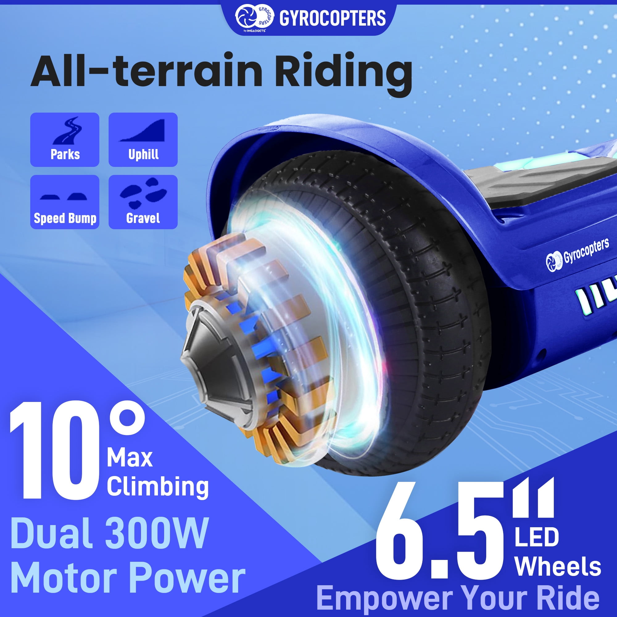 Gyrocopters PRIME 2026 All Terrain Hoverboard 6.5