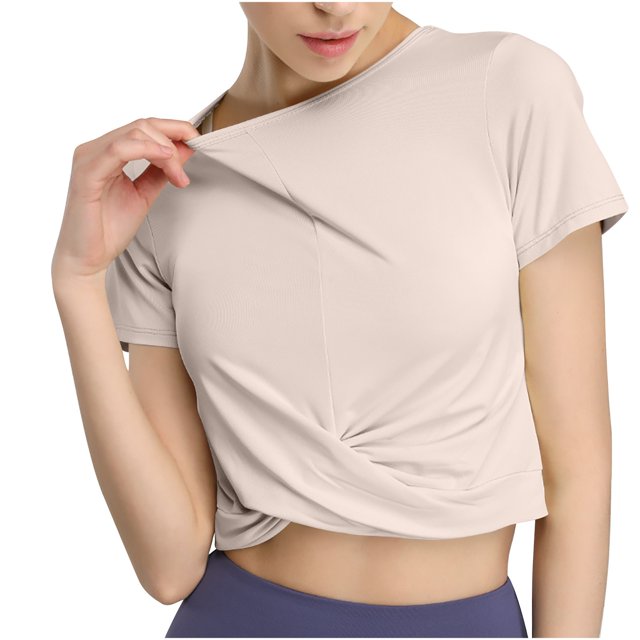 Yuyuzo Haut d'Entraînement pour Femmes Sans Manches à Col Rond Court Course Actif Yoga Gym T-Shirts