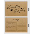 thumbnail image 3 of Inkdotpot 50 Blank RSVP Cards,RSVP Postcards No Envelopes Needed,Rustic Kraft Script Style Print Response Card,RSVP For Wedding,Baby Shower,Bridal Shower, 3 of 5