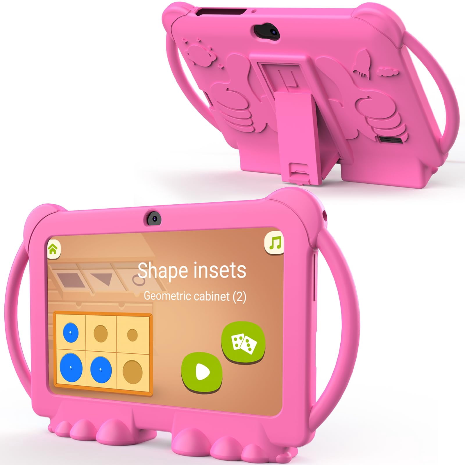Kids Tablet, 7 inch Android 12 Tablet for Kids, 4GB RAM 32GB ROM 1TB Expand, Toddler Tablet with Parental Control, IPS Screen, Dual Camera, Educational, Ga