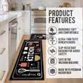 thumbnail image 4 of Kitchen Utensils Rugs Black Kitchen Mats for Floor 2 Piece, Anti Fatigue Floor Mat for Kitchen, Kitchen Floor Mats for in Front of Sink and Kitchen Matt for Standing for Kitchen Decor 17"X30"+17"X47", 4 of 5
