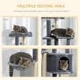thumbnail image 3 of CoSoTower 50 Inch Cat Tree, Multi-Level Cat Tower with Sisal Scratching Posts and Ramp, Bed, Condo, Hammock, Toy Ball, Grey, 3 of 7