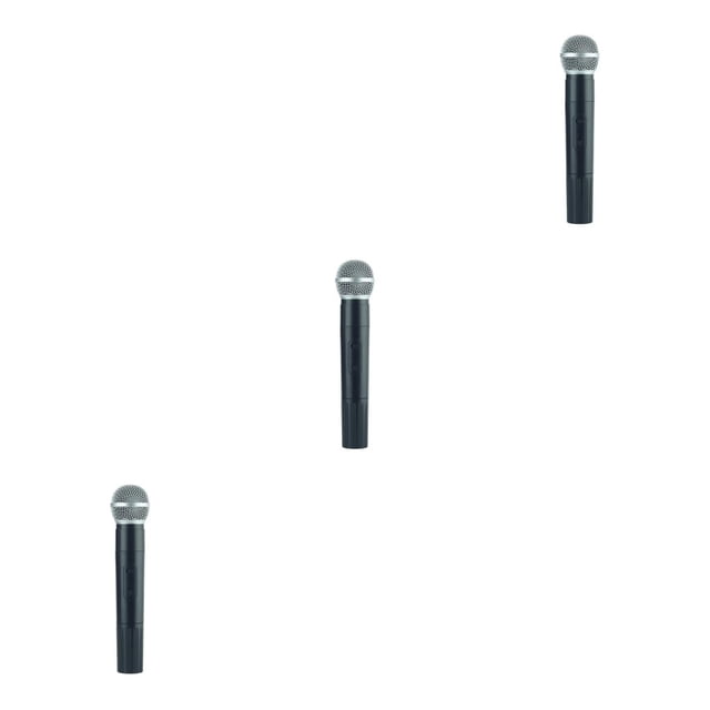 QualitChoice Microphone Artificiel Portatif à Main pour Enfants, Diffusion en Direct, Scène, Performance, Simulation Portable, Faux Micro, Accessoires, Jouet, Festival, 48 Tubes, Ensemble de 3