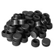 thumbnail image 1 of Unique Bargains 50 Black Plastic Blanking End Caps Inserts Bung Round Tube Insert 30mm, 1 of 3