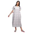 thumbnail image 4 of Moomaya Printed Sleepwear Cotton Ruffled Border Womens Maxi Nightdress, 4 of 5