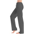 thumbnail image 2 of ohmzyzo Womens Summer Fashion Solid Casual Elastic Waist Drawstring Long Pants, 2 of 5