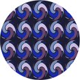 thumbnail image 1 of Ahgly Tapis Rond Lavable en Machine Intérieur Transitionnel Violet Pervenche, 5 Pieds Rond, 1 of 7