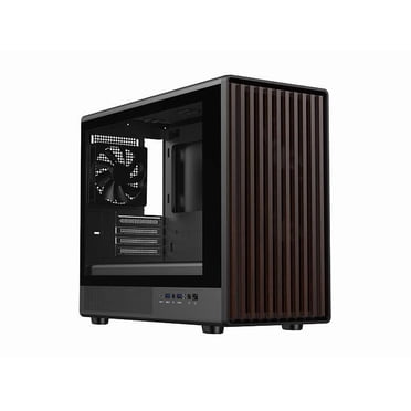 DIYPC DIYmATX06Wood DIY-mATX06-Wood Micro ATX Boîtier Tour Mi-Haut Noir/noyer